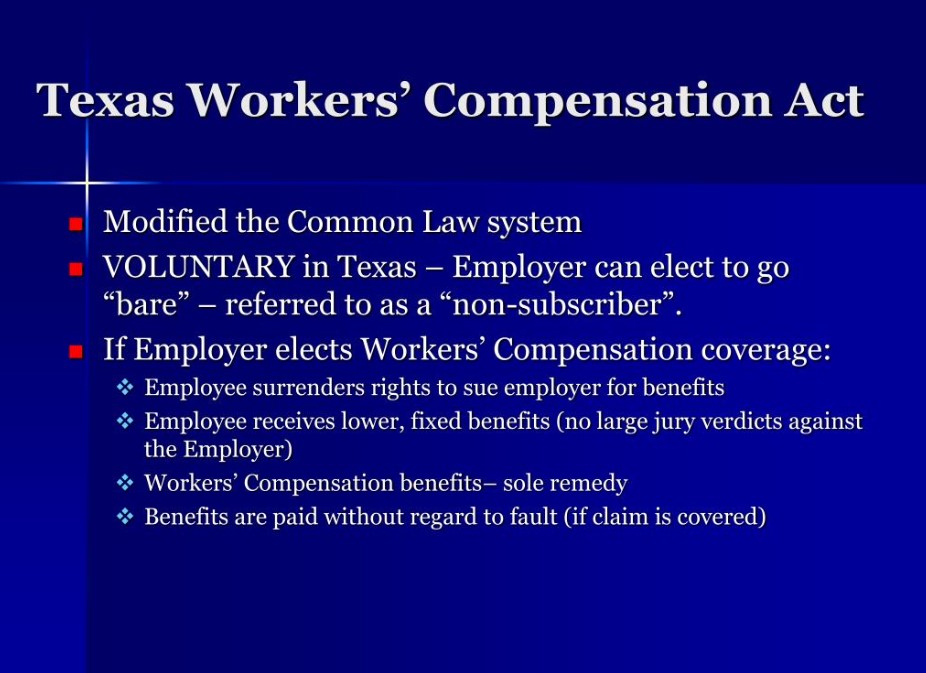 Texas Workers' Compensation Laws