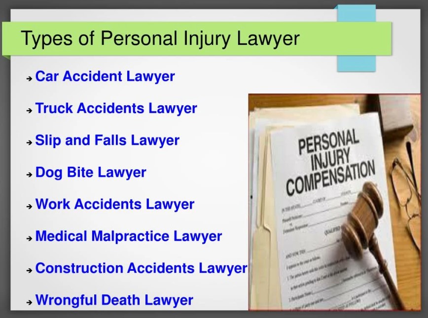 Types of Personal Injury Lawyers